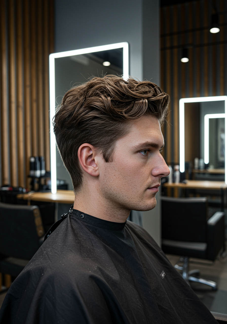 Результат стрижки и укладки Elite Men Hair Spa